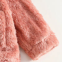 Girls Pink Polar Fleece Zipper Jacket With Jogger Co-ord Sets Sets
