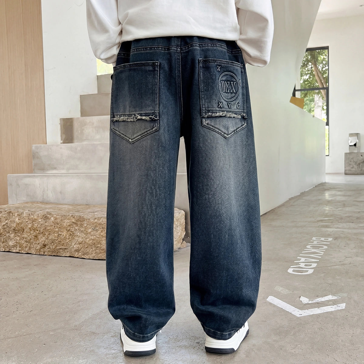 Boys Blue Baggy Fit Denim Jeans Pants