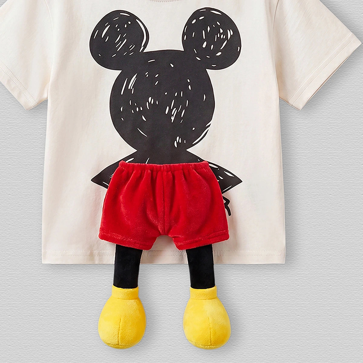 Boys Cream Mickey Mouse Graphic print Short Sleeve T-Shirt Tshirts