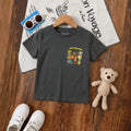 Boys Dark Grey Animal Graphic Short Sleeve T-Shirt Tshirts Dark Grey 3-4 Y