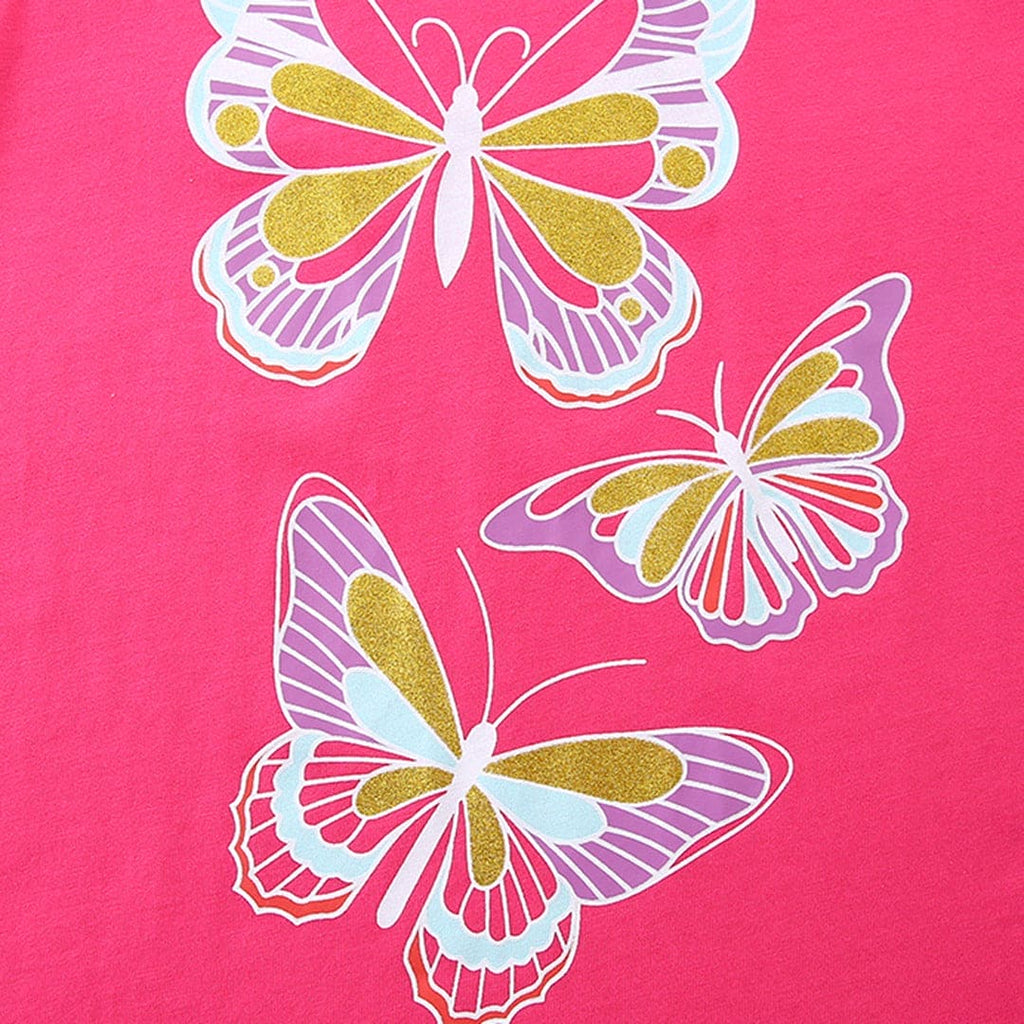 Girls Butterfly Printed Top With Shorts 2 pc. Sets   
