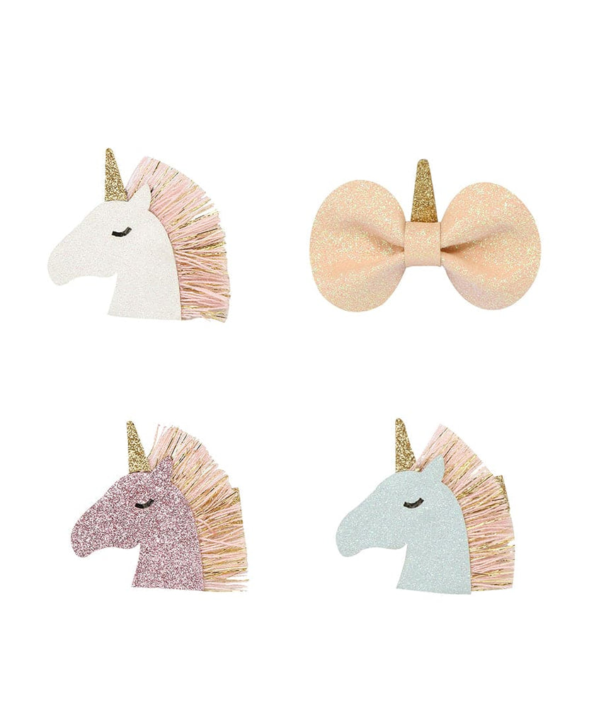 Girls Unicorn Sparkle Hairclips (Set of 4)