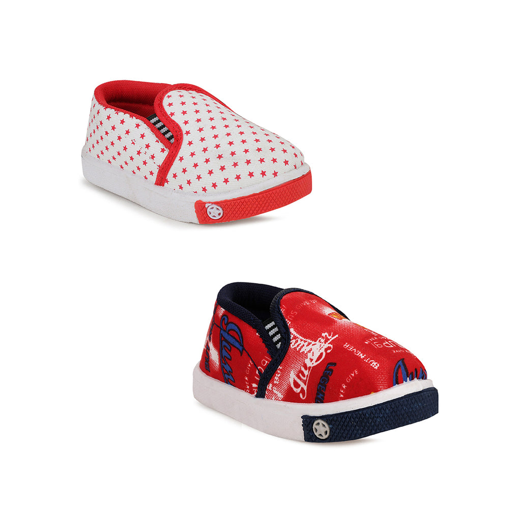 Unisex Kids Printed Slip-On Combo Shoes