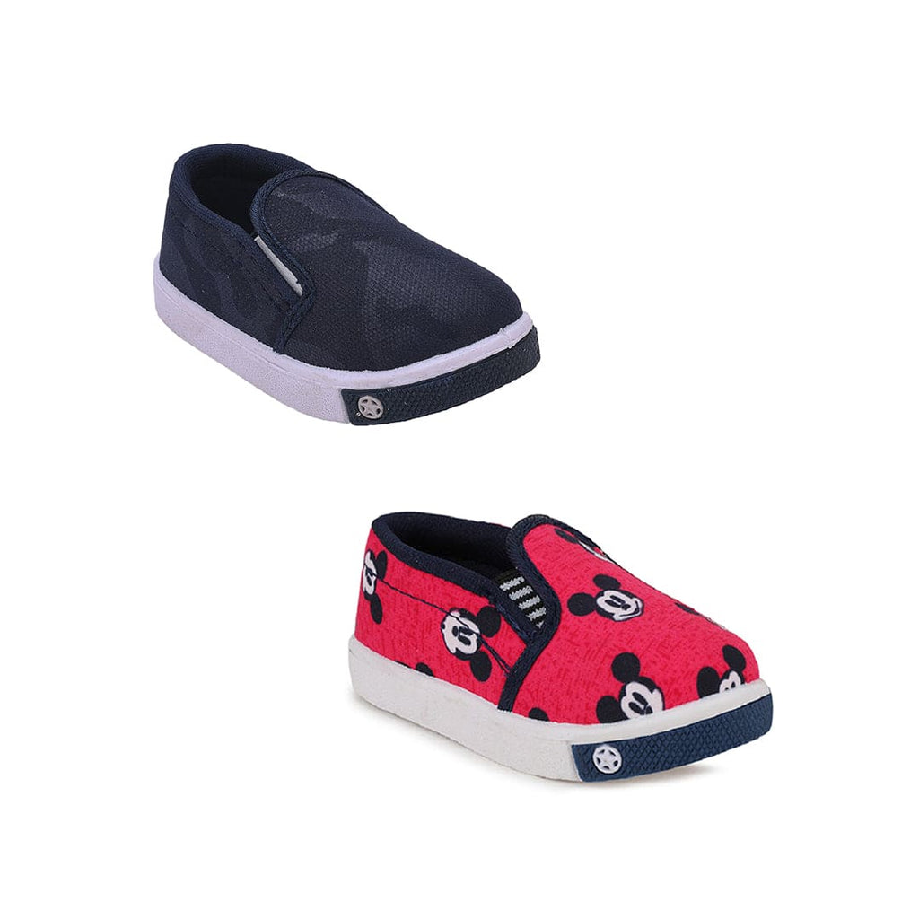 Unisex Kids Printed Casual Slip-On Combo Shoes