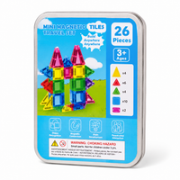 26 Pieces - Mini Magnetic Tiles Travel Set Trending Accessories