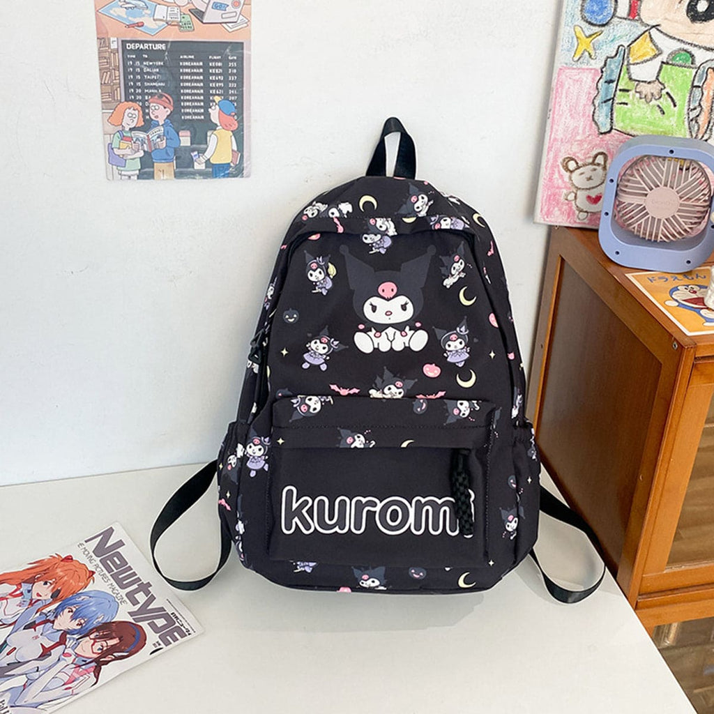 Girls Kuromi Inspired Printed Bag Pack Accessories Black Onesize 