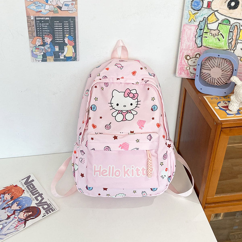 Girls Hello Kitty Inspired Printed Bag Pack Accessories Pink Onesize 