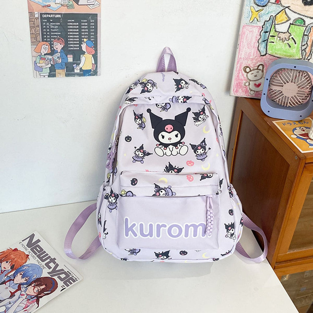 Girls Kuromi Inspired Printed Bag Pack Accessories Purple Onesize 