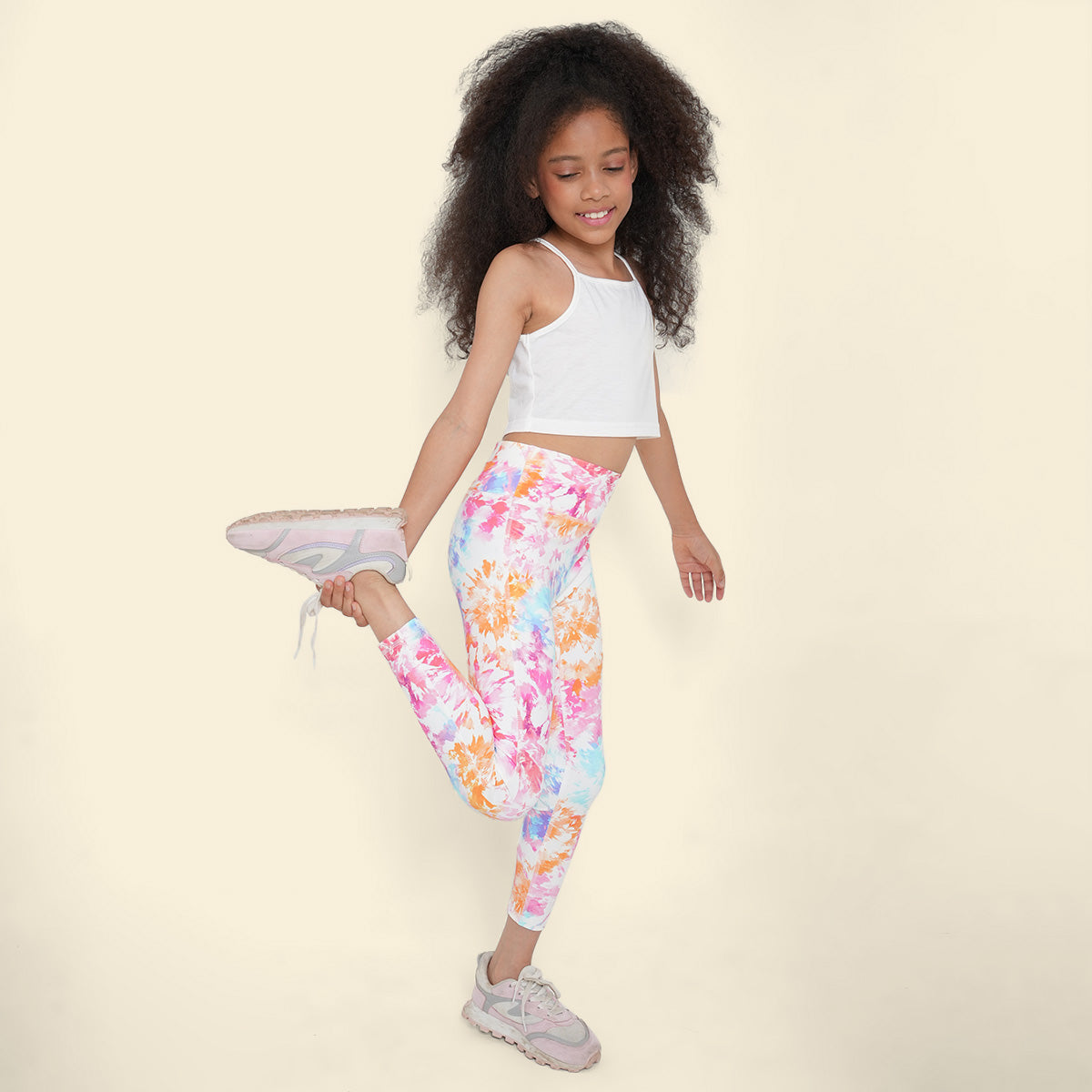 Girls Multicolor Butterfly Printed Leggings Leggings & Tights