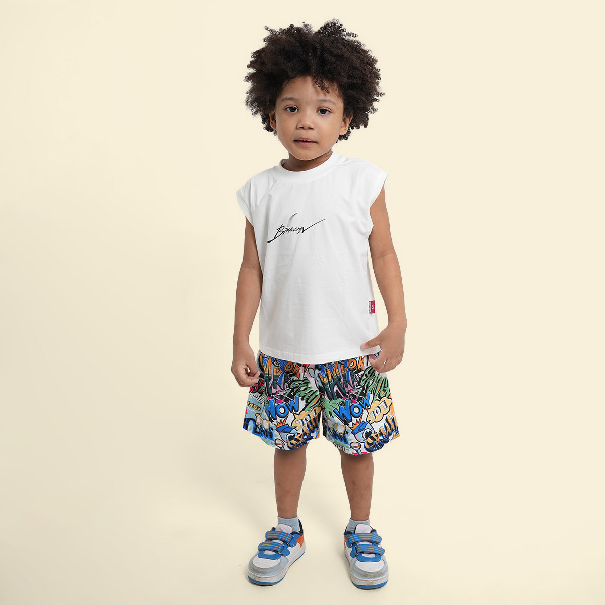 Boys Multicolor Graphic Print Elasticated Shorts Shorts