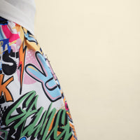 Boys Multicolor Graphic Print Elasticated Shorts Shorts