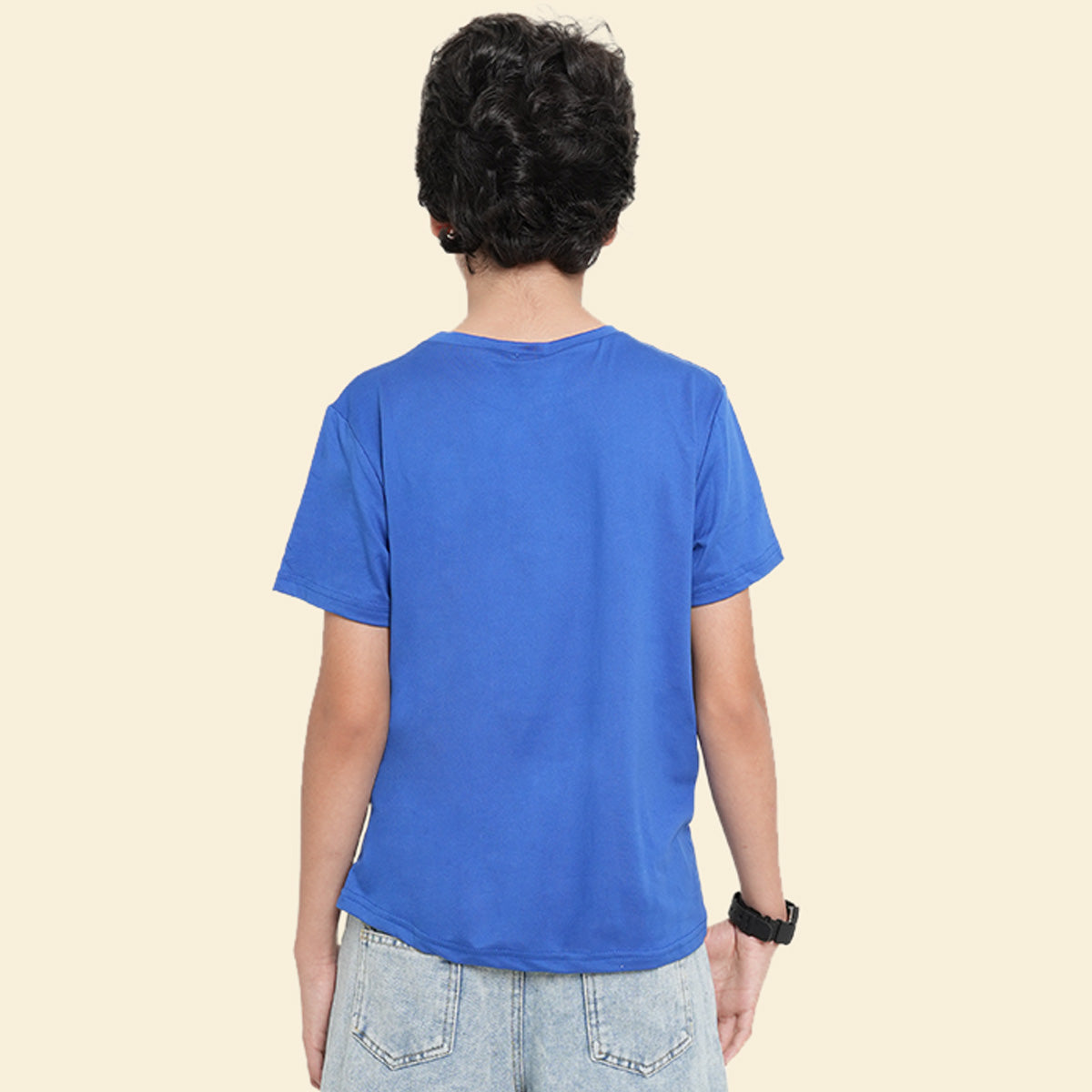 Boys Blue Headphone Graphic Short Sleeves T-Shirt Tshirts