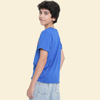 Boys Blue Headphone Graphic Short Sleeves T-Shirt Tshirts