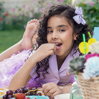 Girls Purple Short Sleeve Top With Butterfly Applique Sleeveless Dress Casual Dresses