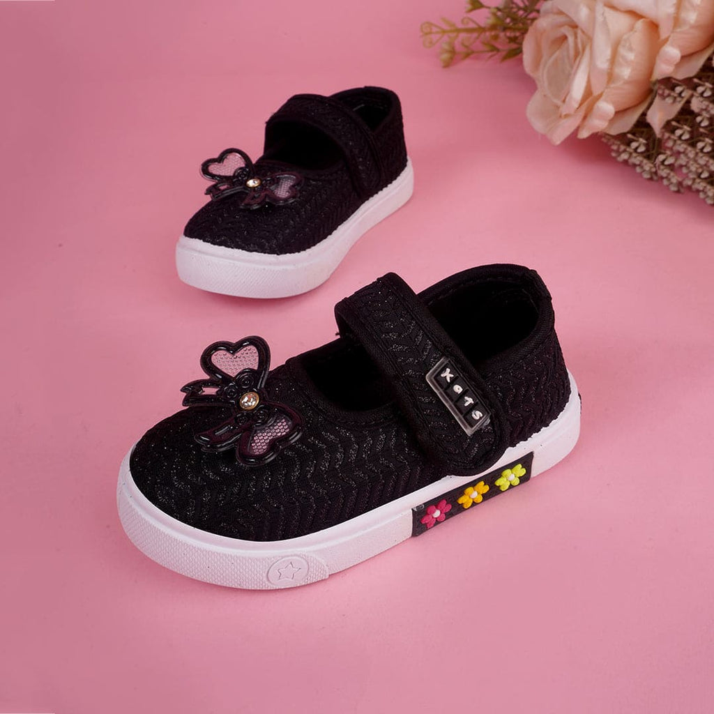 Girls Bow Applique Casual Bellies