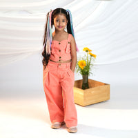 Girls Sleeveless Denim Top With Denim Straight Leg Pants Set 2 pc. Sets
