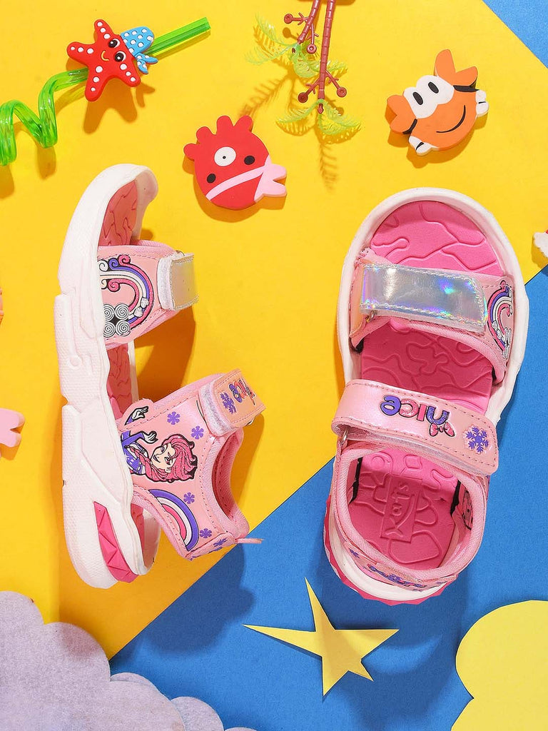 Girls Printed Velcro Sports Sandals