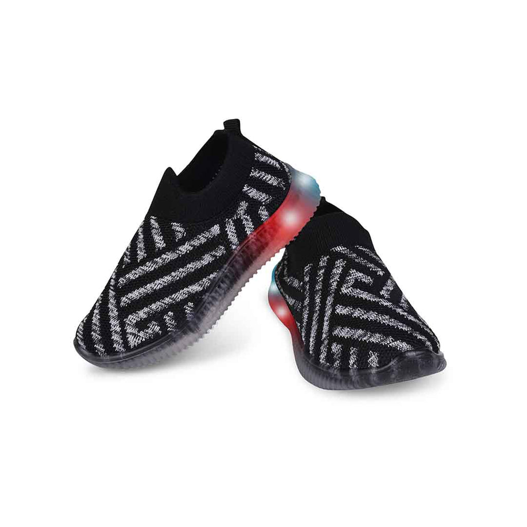 Kids Unisex Lightweight Slip-On Sneakers With LED Lights