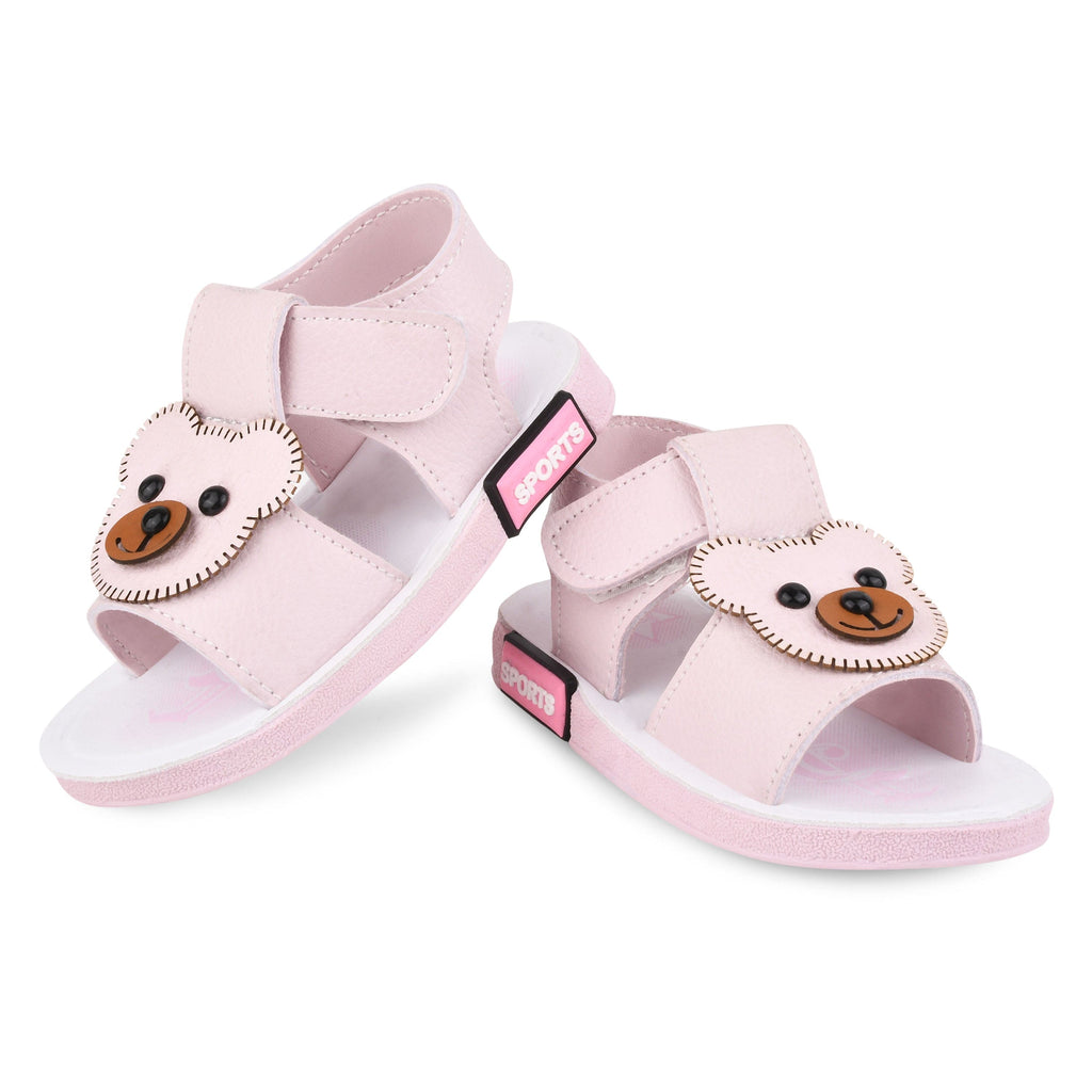 Unisex Teddy Applique Musical Sandals Footwear Light Pink 9-12 M 