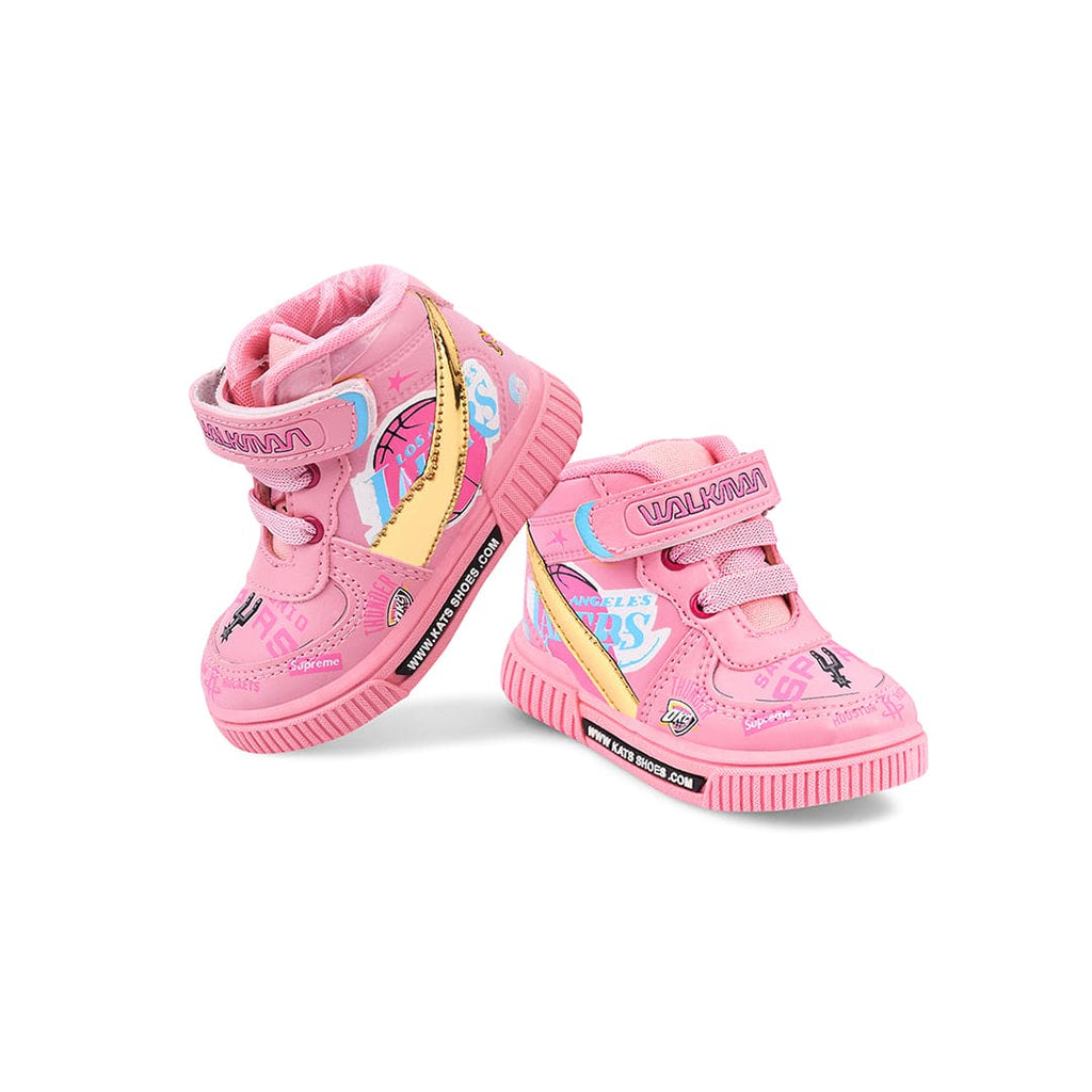 Boys Lace Up Sports Shoes Footwears Pink 3.5-4 Y 