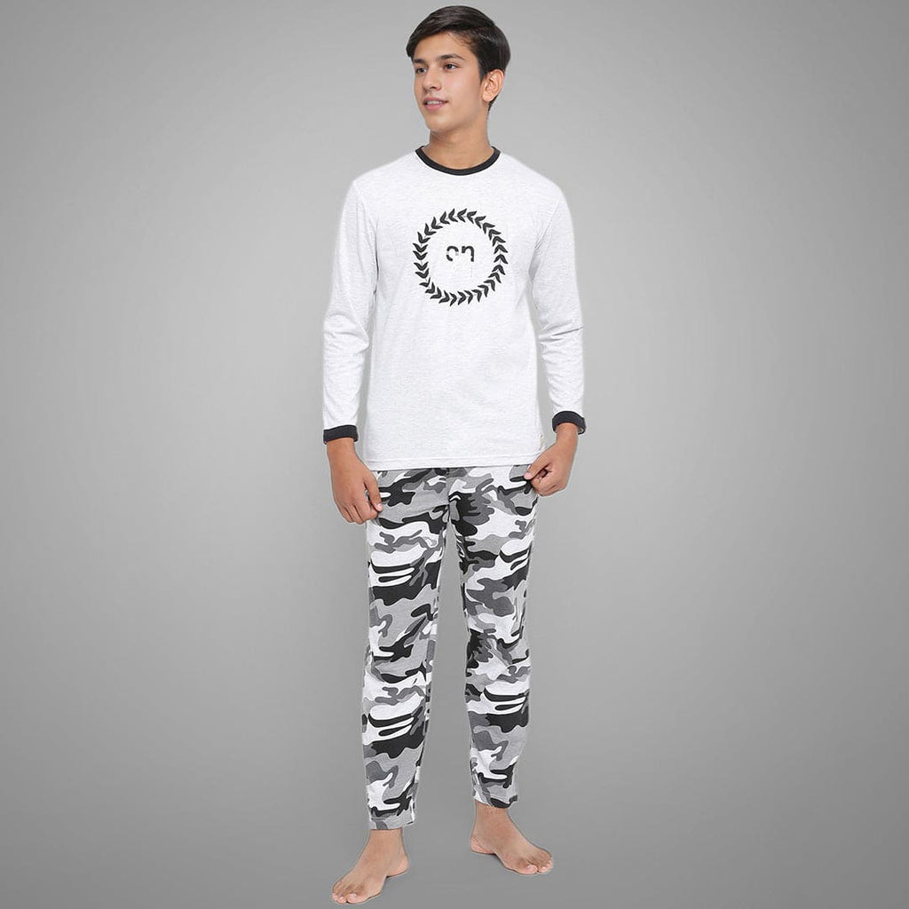 Boys Graphic T-Shirt With Printed Pants