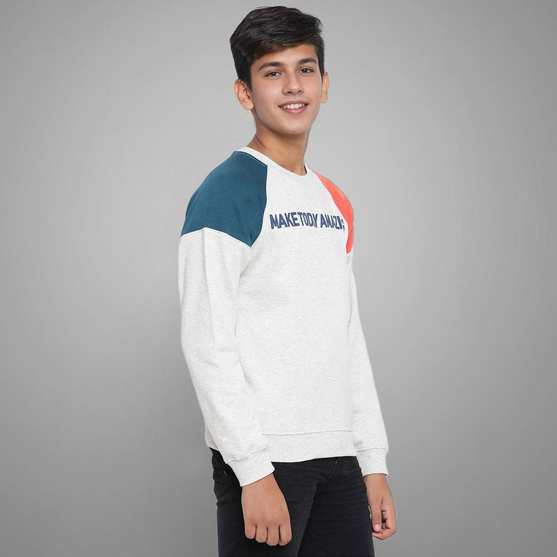 Boys Long Sleeves Typography Print Sweatshirts Sweatshirts & Hoodies   