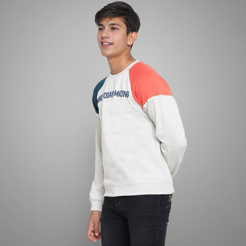 Boys Long Sleeves Typography Print Sweatshirts Sweatshirts & Hoodies   