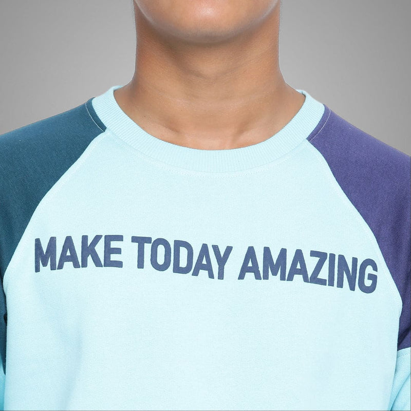 Boys Long Sleeves Typography Print Sweatshirts Sweatshirts & Hoodies   