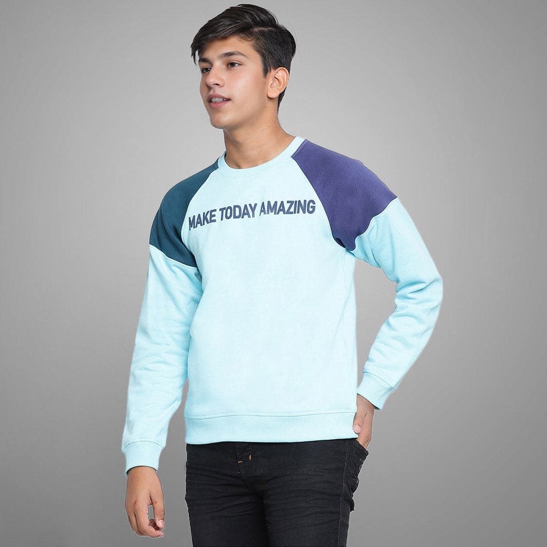 Boys Long Sleeves Typography Print Sweatshirts Sweatshirts & Hoodies   