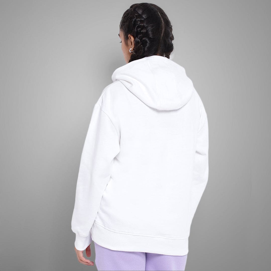 Girls Printed Full Sleeves Hooded  Sweatshirt Sweatshirts & Hoodies   