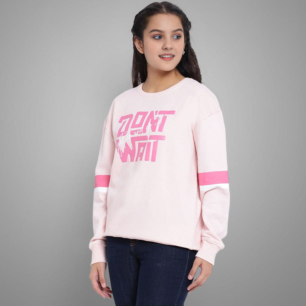 Girls Printed Full Sleeves Sweatshirt