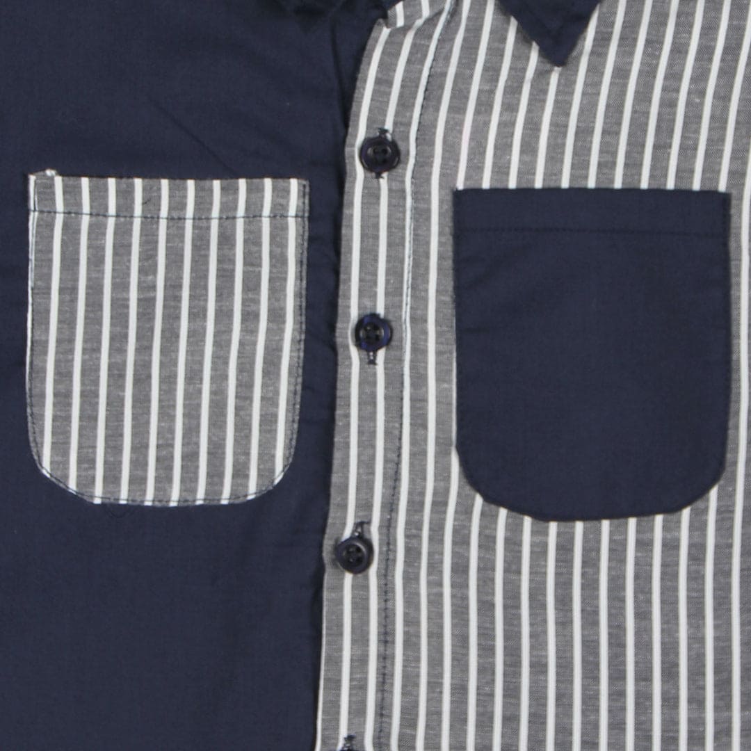Boys Solid & Stripe Shirt Shirts