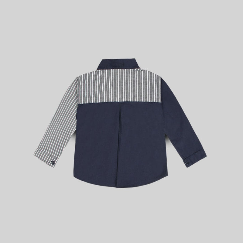 Boys Solid & Stripe Shirt Shirts