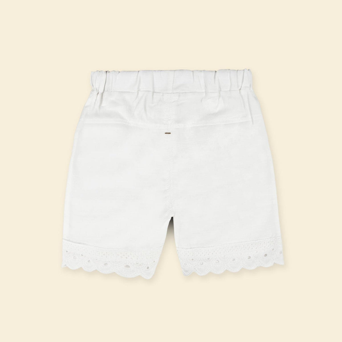 Girls Light Blue Collar Embroidery Top With Lace Bottom Shorts Sets