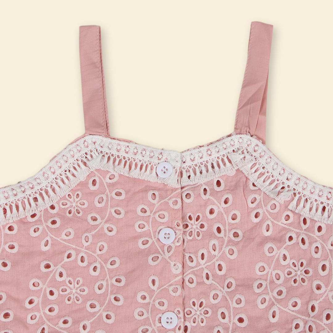 Girls Schiffli Top with Shorts Set Sets   