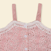 Girls Schiffli Top with Shorts Set Sets   