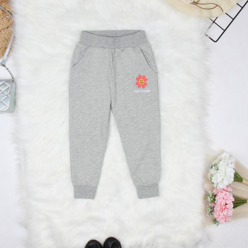Girls Elasticated Jogger Pants Trackpants & Joggers Grey 18-24 M