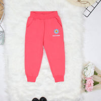 Girls Elasticated Jogger Pants Trackpants & Joggers Deep Pink 18-24 M