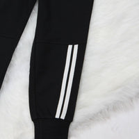 Boys Black Hooded Sweat Shirt with Track Pant Set Sweatshirts & Hoodies