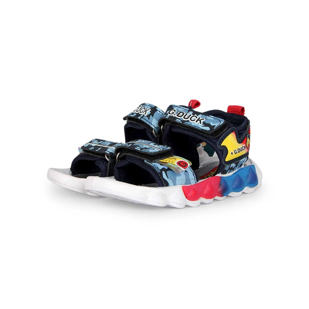 Boys Velcro Slip On Sports Wear Sandals Footwear Navy Blue 2-2.5 Y 