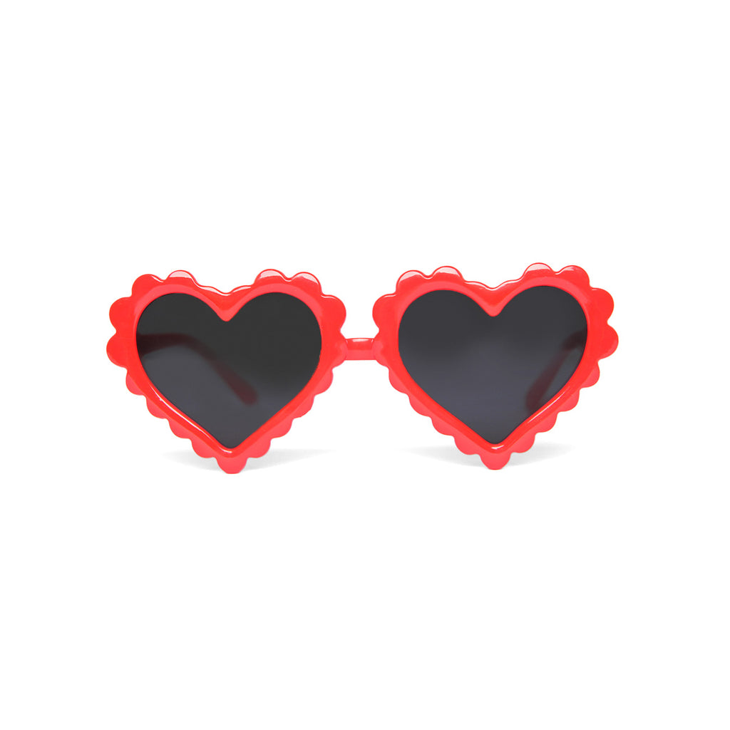 Girls Red Heart Shape Sunglasses Accessories red Onesize