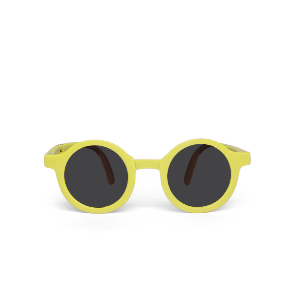 Girls Yellow Foldable Round Glasses Accessories yellow Onesize