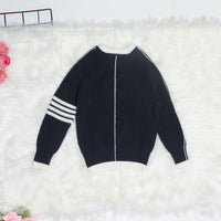 Boys Navy Long Sleeve Round Neck Sweater Sweater & Cardigans