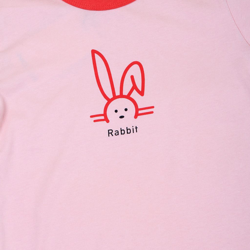 Girls Motif Printed Short Sleeves Casual Tee