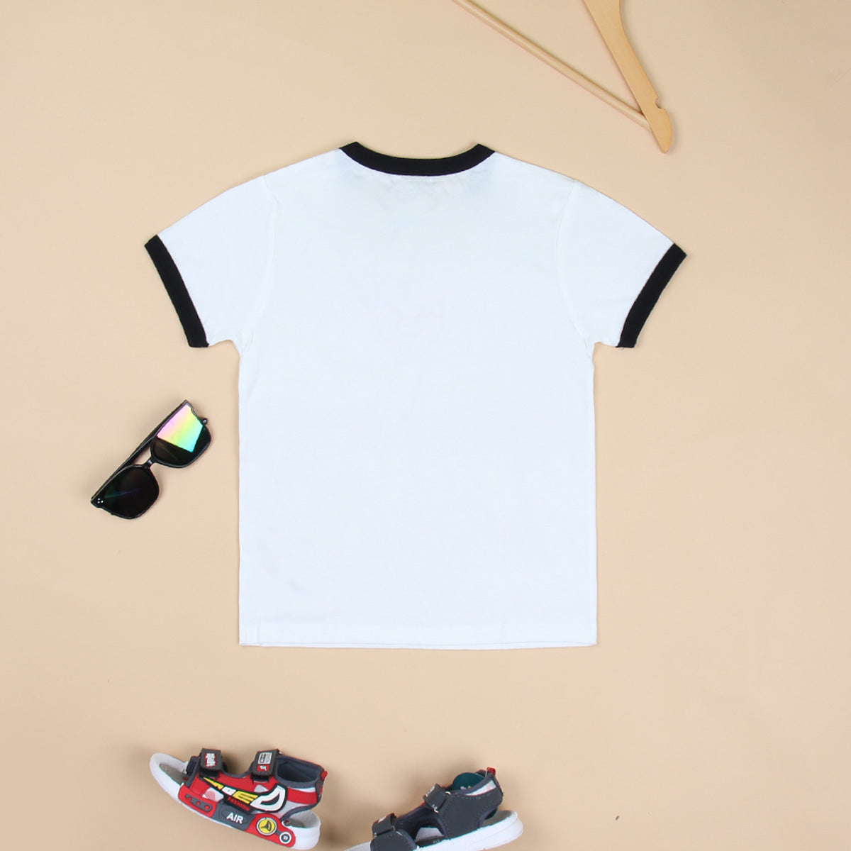 Girls Motif Printed Short Sleeves Casual Tee Tops & T-Shirts