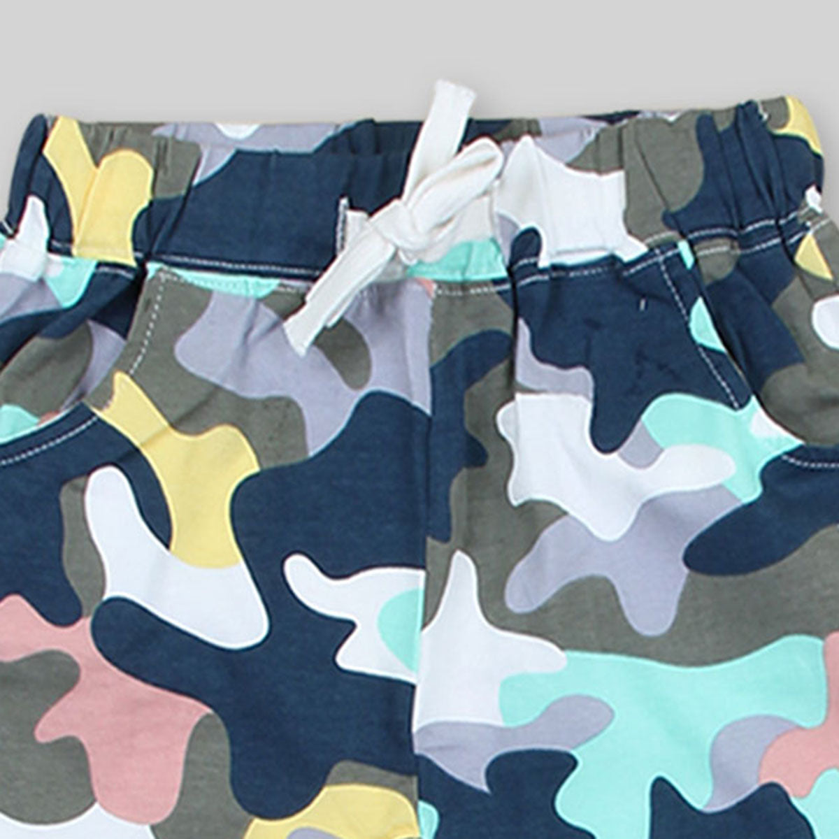 Boys Multicolor Camouflage Printed Knee Length Shorts Shorts & Bermudas