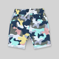 Boys Multicolor Camouflage Printed Knee Length Shorts Shorts & Bermudas