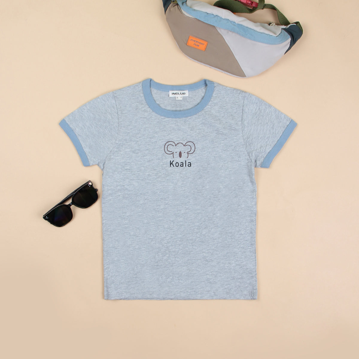 Girls Motif Printed Short Sleeves Casual Tee Tops & T-Shirts