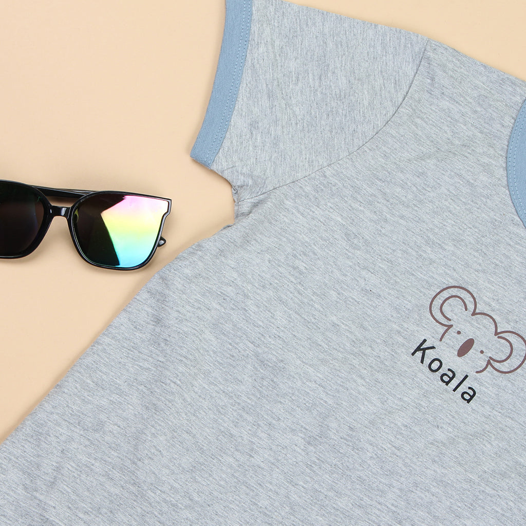 Girls Motif Printed Short Sleeves Casual Tee Tops & T-Shirts