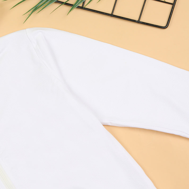 Boys White Long Sleeves Hooded Sweatshirt Sweatshirts & Hoodies
